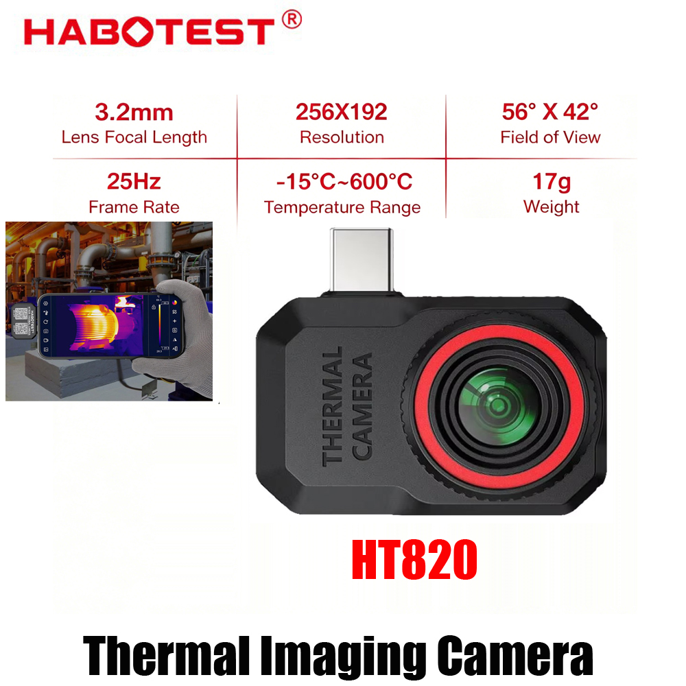 Thermal Imaging Camera 256X192 - كاميرا حرارية جديدة للهاتف HABOTEST HT820