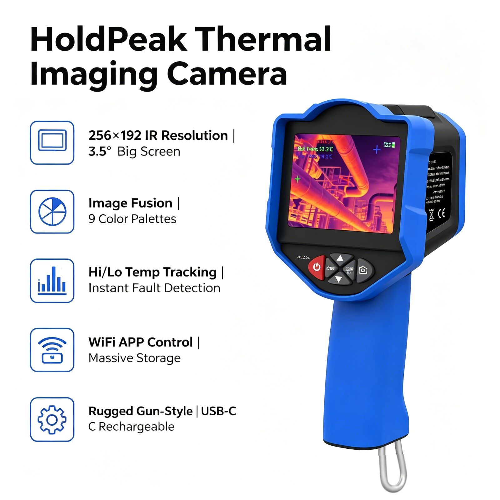 Thermal Imaging Camera 256X192 - كاميرا التصوير الحراري هولدبيك 256x192 IR