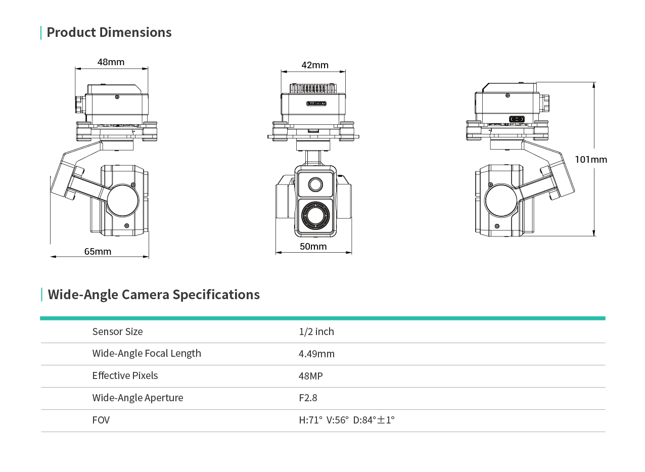 كاميرا طائرة بدون طيار HEQUAV  - مراجعة Thermal Imager Drone Gimbal وسعره