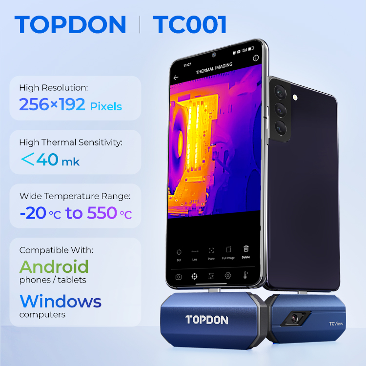 كاميرا حرارية ذكية صغيرة للهوا - مراجعة Topdon Tc001 Thermal Camera وسعره