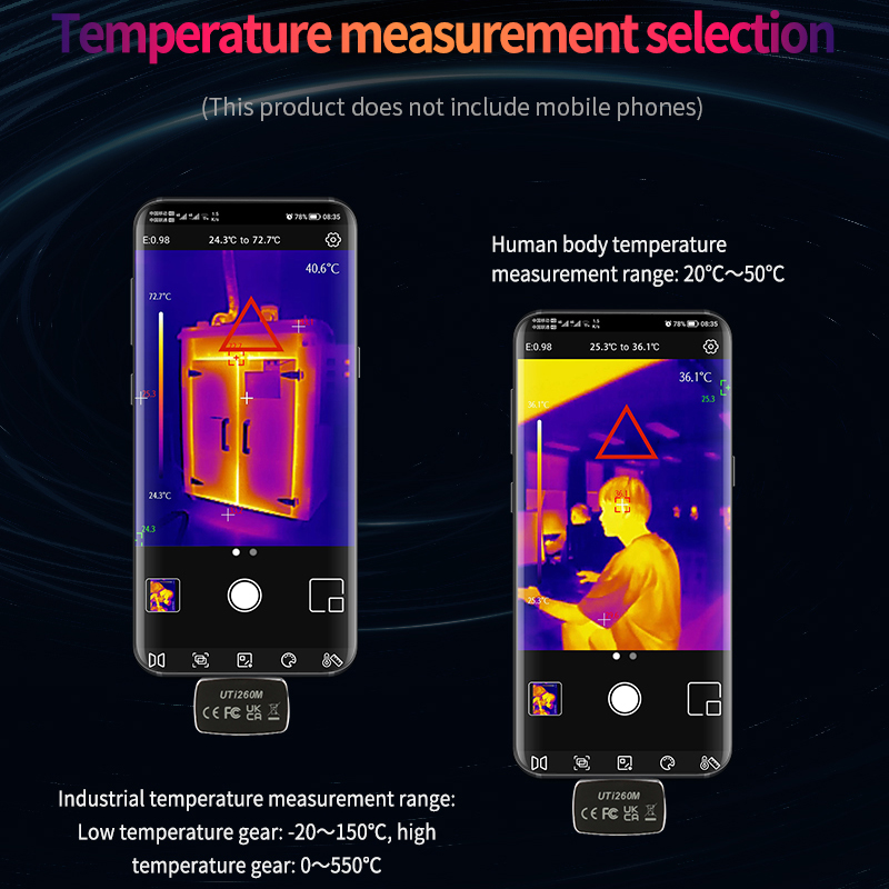 كاميرا حرارية UNI-T للهواتف ال - مراجعة Thermal Imaging Camera 256X192 وسعره